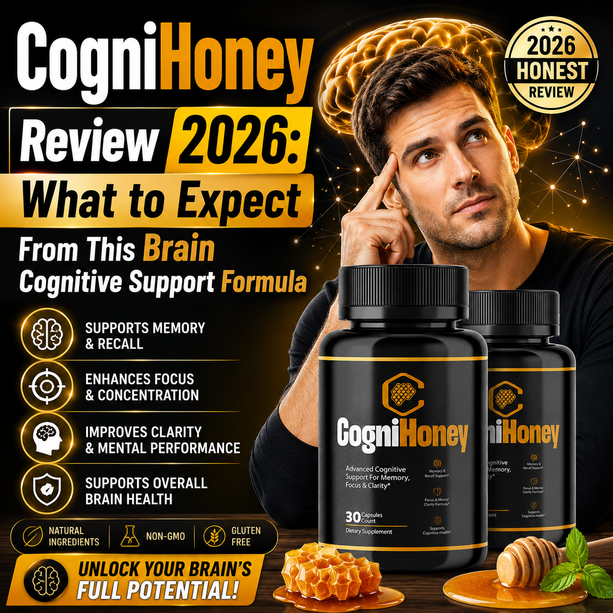 CogniHoney Review 2026: What to Expect From This Brain Cognitive Support Formula