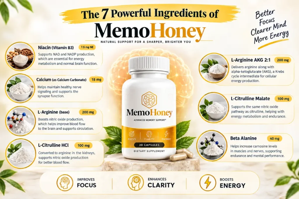 Ingredients in MemoHoney